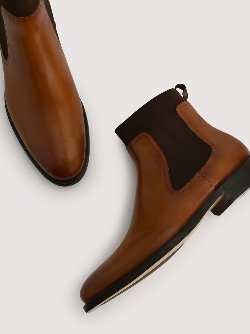 Pedro Sonny Leather Chelsea Boots Men Boots Cognac | Q9Q-1563