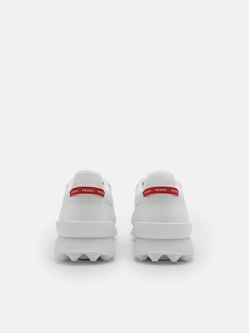 Pedro Stadium Nylon Sneakers Men Low Top Sneakers White | Q9Q-1562