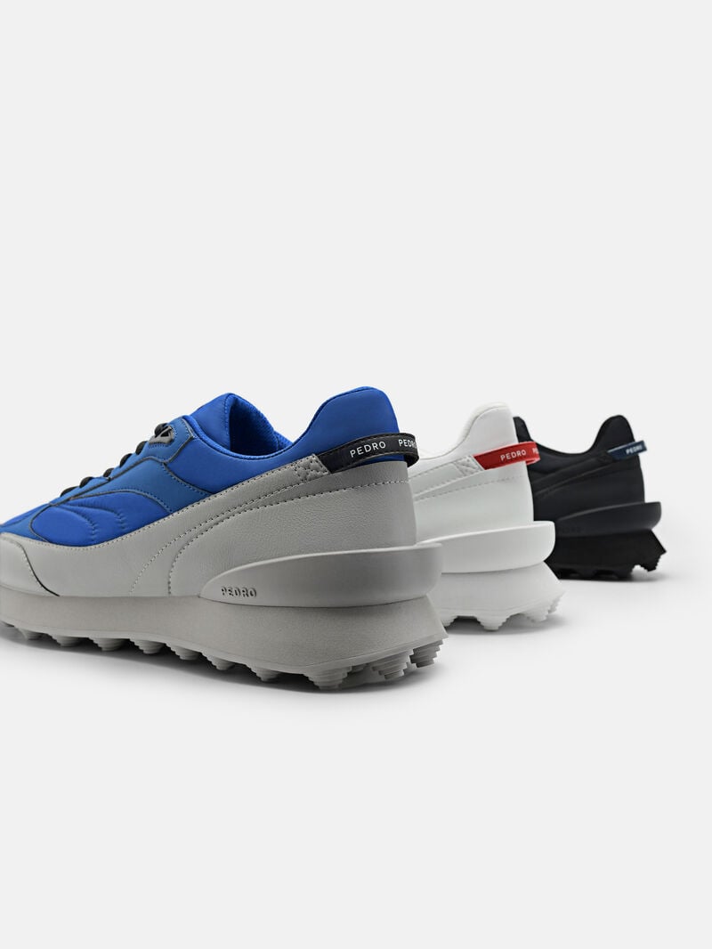 Pedro Stadium Nylon Sneakers Men Low Top Sneakers White | Q9Q-1562
