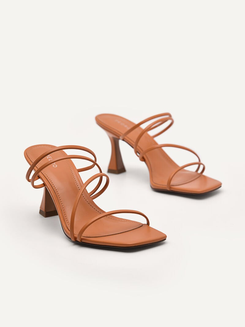 Pedro Strappy Women Heel Sandals Orange | Q9Q-1388