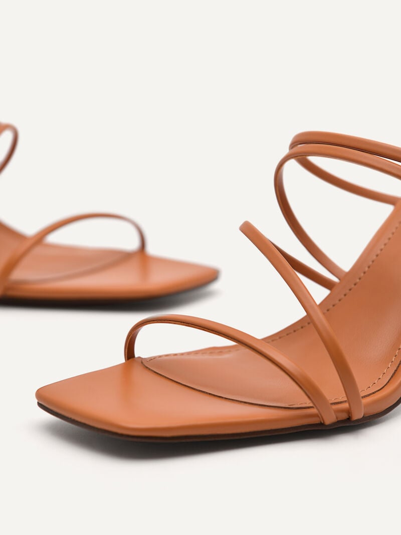 Pedro Strappy Women Heel Sandals Orange | Q9Q-1388