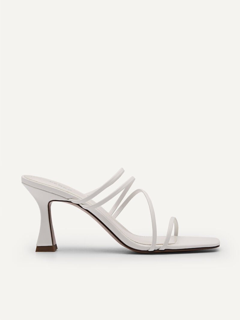 Pedro Strappy Women Heel Sandals White | Q9Q-1387
