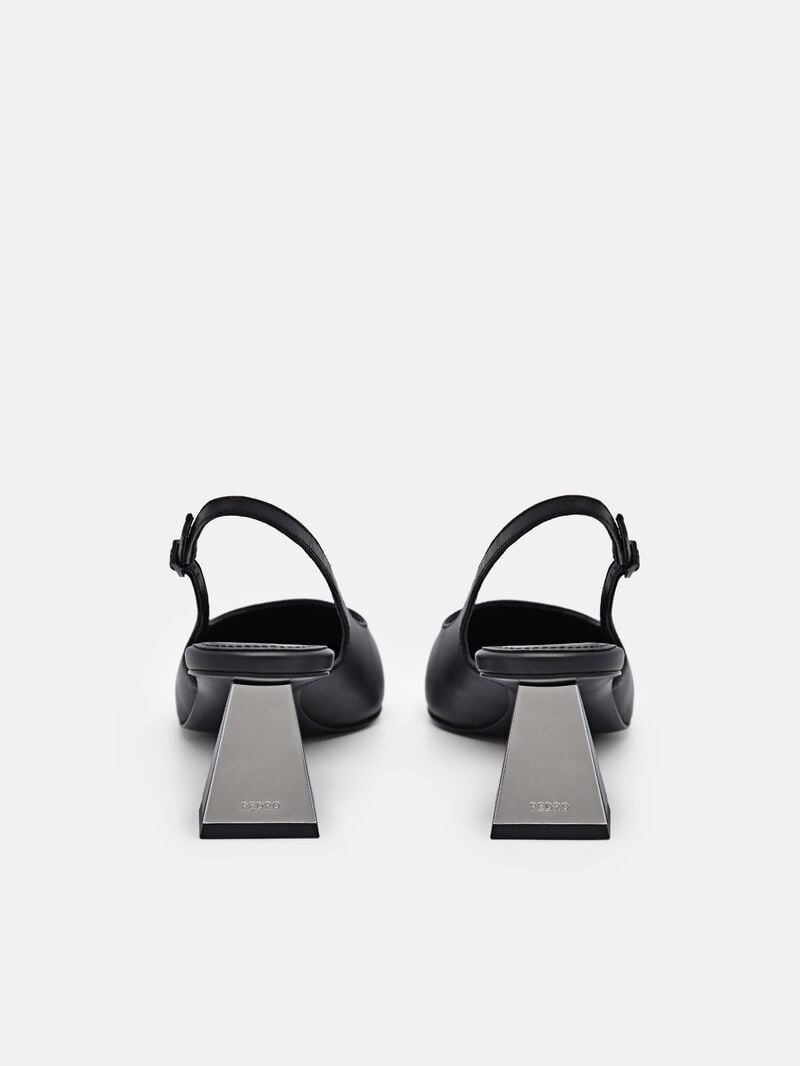 Pedro Studio Aly Leather Women Pumps Black | Q9Q-2082