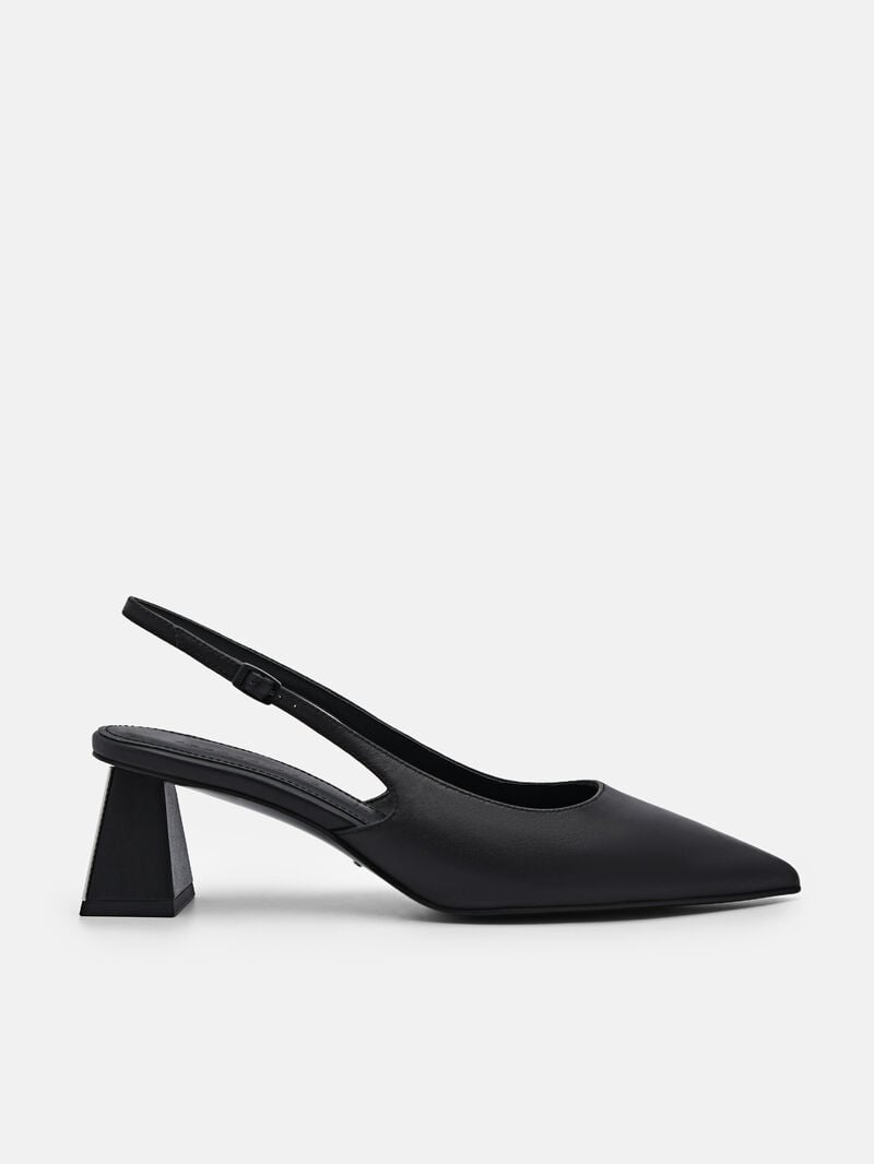 Pedro Studio Aly Leather Women Pumps Black | Q9Q-2082