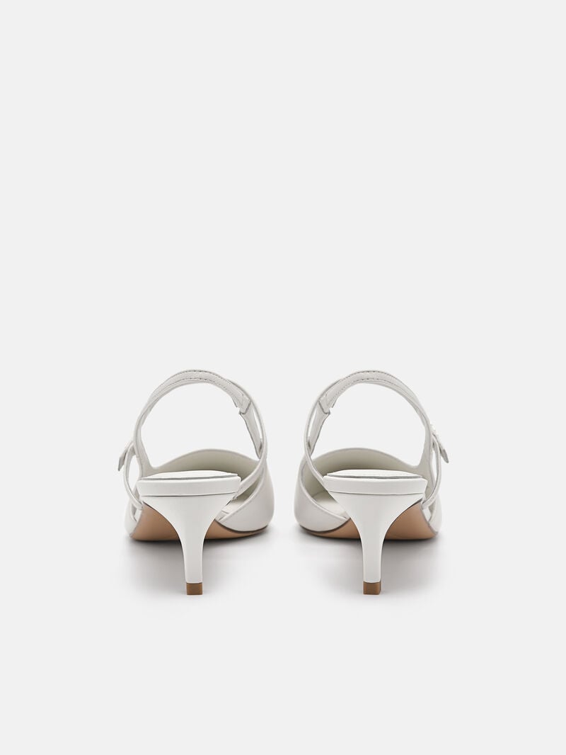 Pedro Studio Amerie Leather Women Pumps Chalk | Q9Q-2080