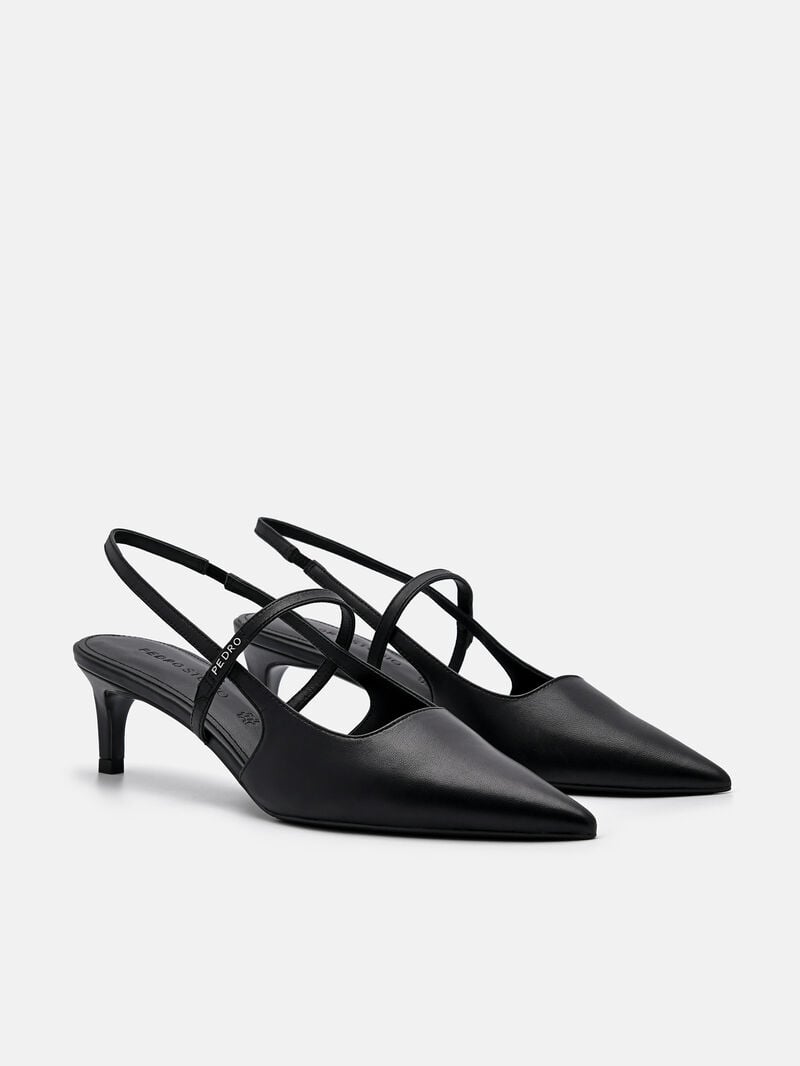 Pedro Studio Amerie Leather Women Pumps Black | Q9Q-2079