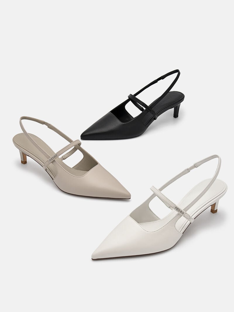 Pedro Studio Amerie Leather Women Pumps Black | Q9Q-2079