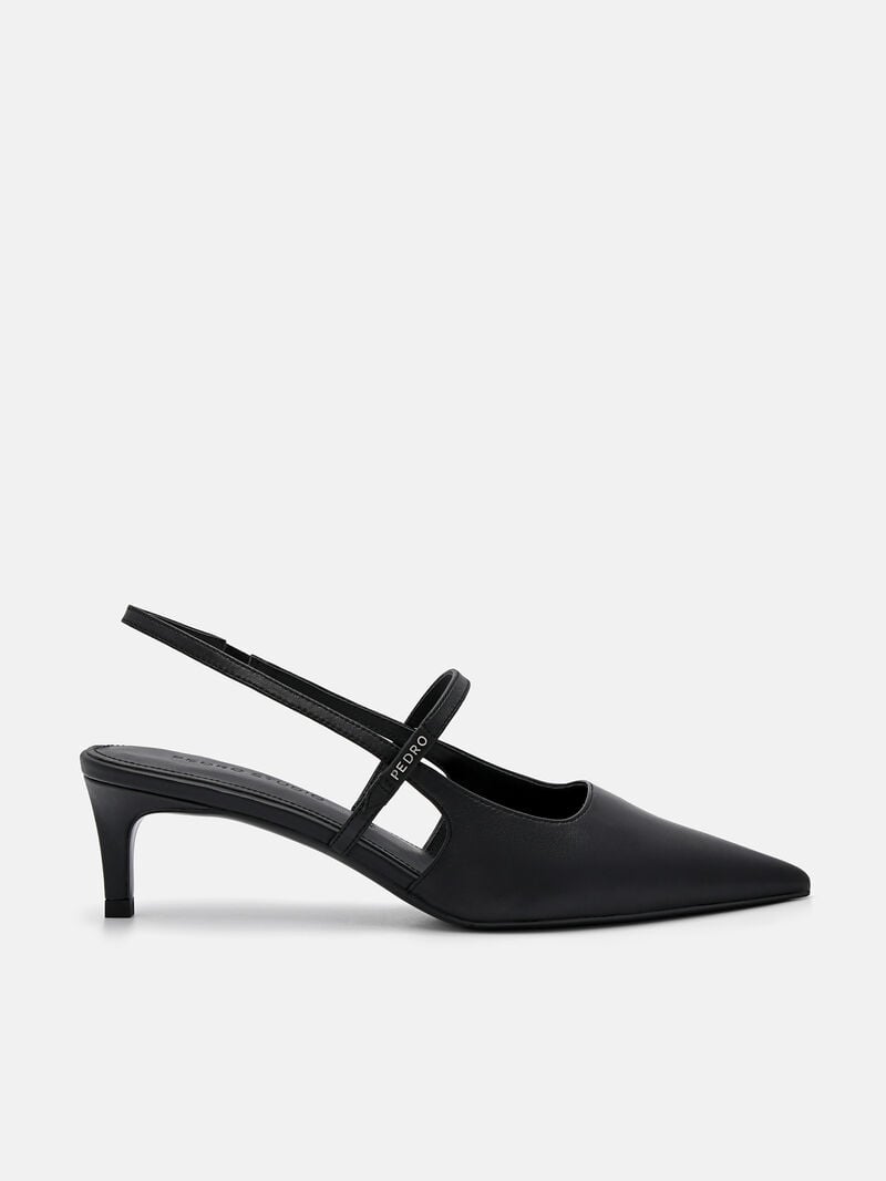 Pedro Studio Amerie Leather Women Pumps Black | Q9Q-2079