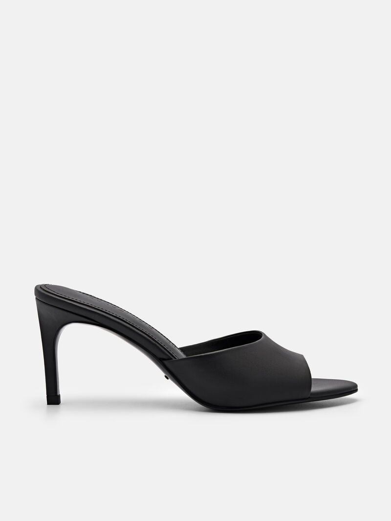 Pedro Studio Ashley Leather Women Heel Sandals Black | Q9Q-2076