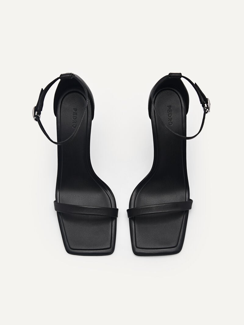 Pedro Studio Donna Leather Women High Heels Black | Q9Q-2070