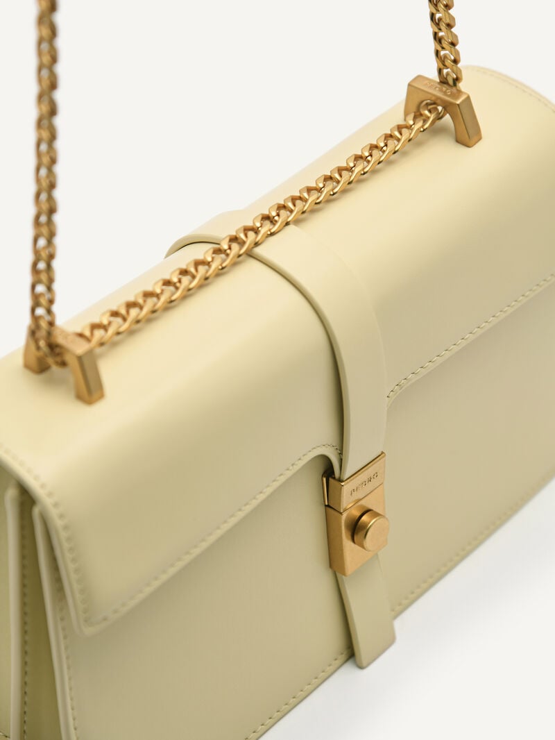 Pedro Studio Farida Leather Bags Women Shoulder Bags Sand | Q9Q-2048