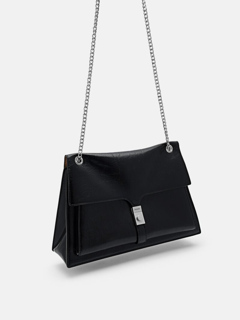 Pedro Studio Farida Leather Bags Women Shoulder Bags Black | Q9Q-2044