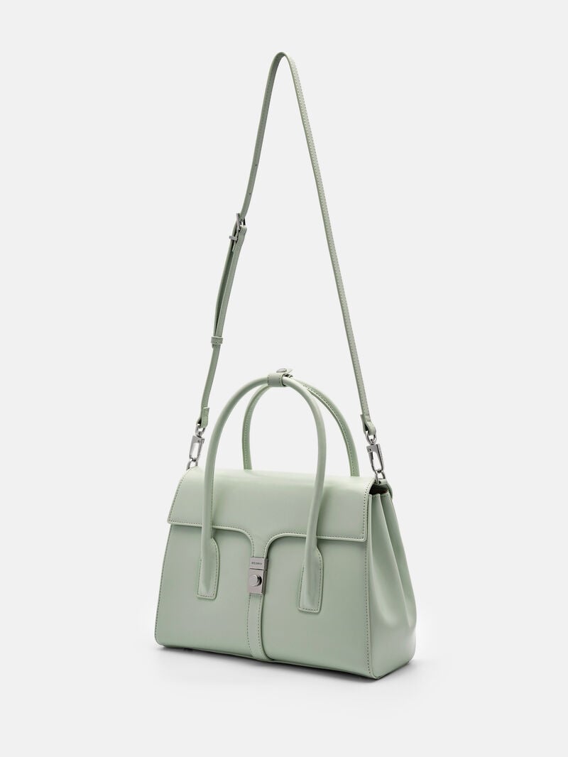 Pedro Studio Farida Leather Handbag Women Top Handle Bags Light Green | Q9Q-2040