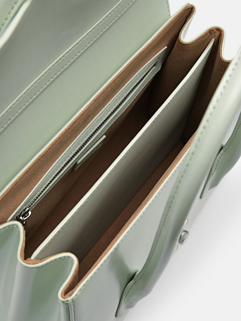 Pedro Studio Farida Leather Handbag Women Top Handle Bags Light Green | Q9Q-2040