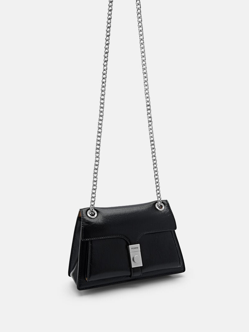 Pedro Studio Farida Leather Mini Bags Women Shoulder Bags Black | Q9Q-2036