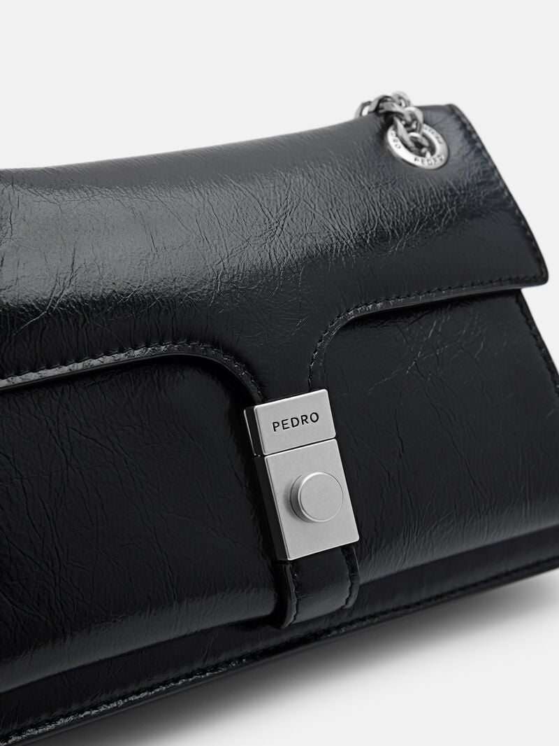 Pedro Studio Farida Leather Mini Bags Women Shoulder Bags Black | Q9Q-2036