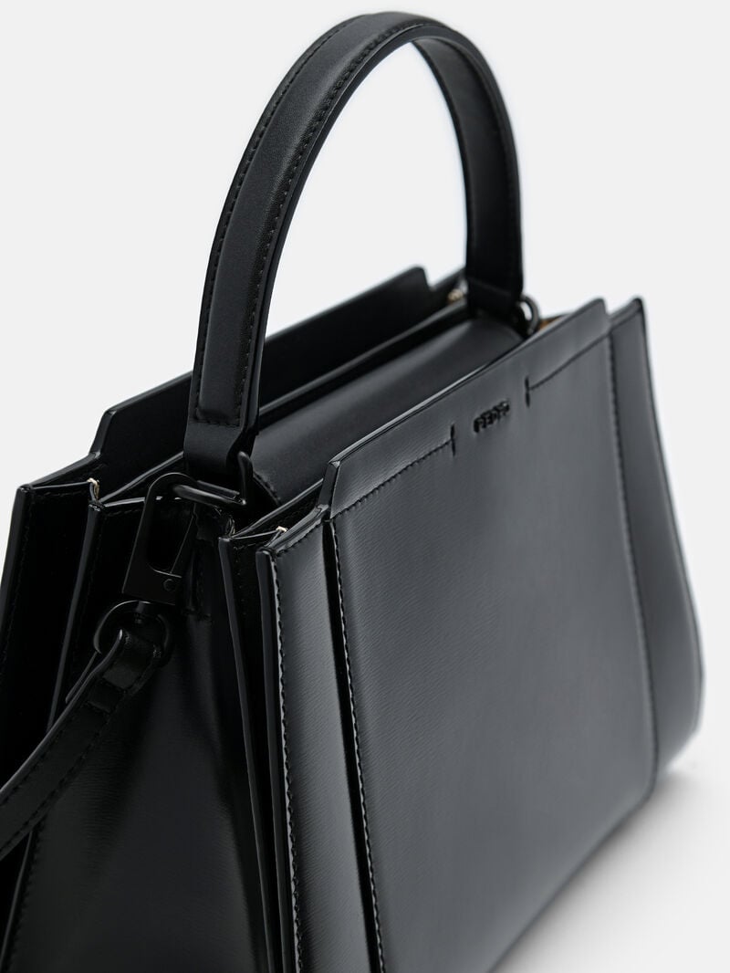 Pedro Studio Ida Leather Handbag Women Top Handle Bags Black | Q9Q-2034