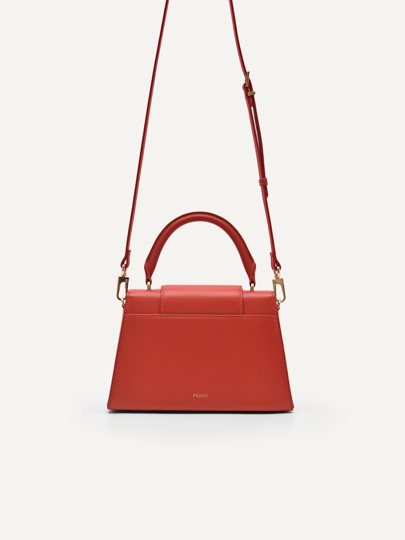 Pedro Studio Kate Leather Handbag Women Top Handle Bags Red | Q9Q-2030