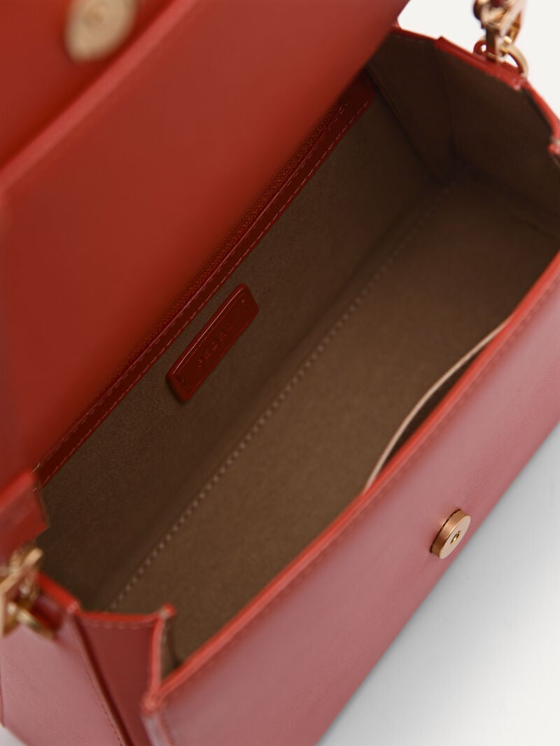 Pedro Studio Kate Leather Handbag Women Top Handle Bags Red | Q9Q-2030