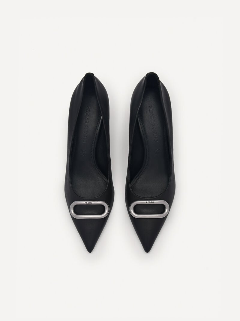 Pedro Studio Kate Leather Women Pumps Black | Q9Q-2064