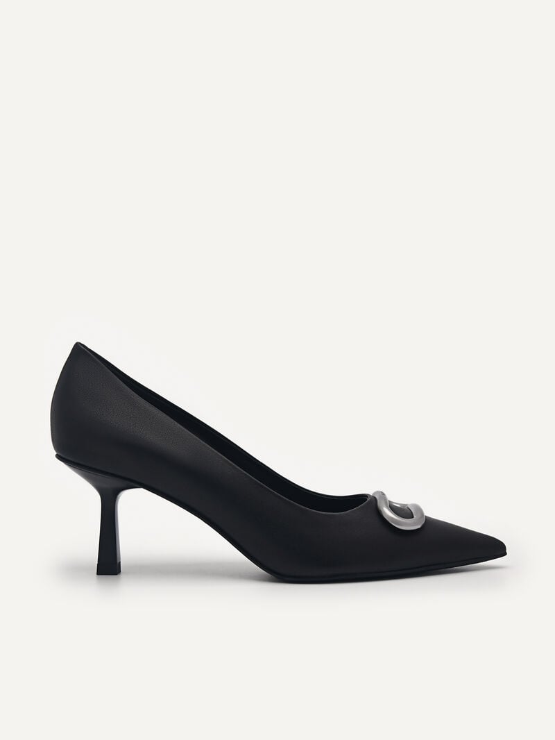 Pedro Studio Kate Leather Women Pumps Black | Q9Q-2064