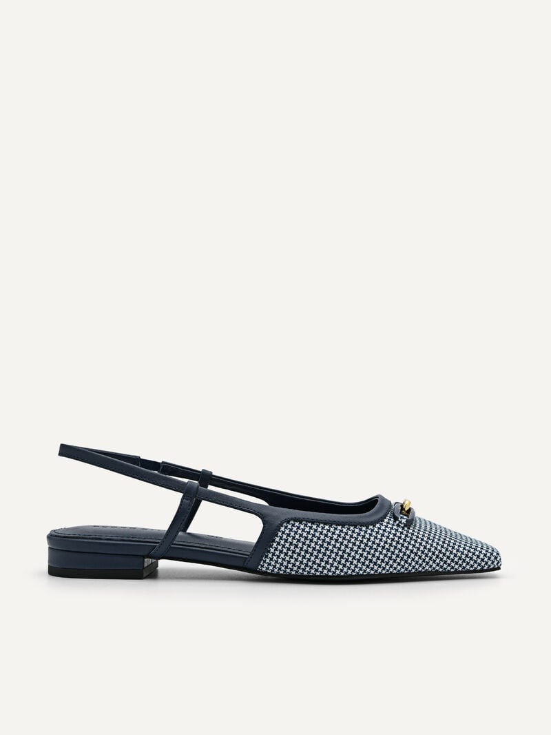Pedro Studio Kate Woven Ballerina Women Flats Navy | Q9Q-2089