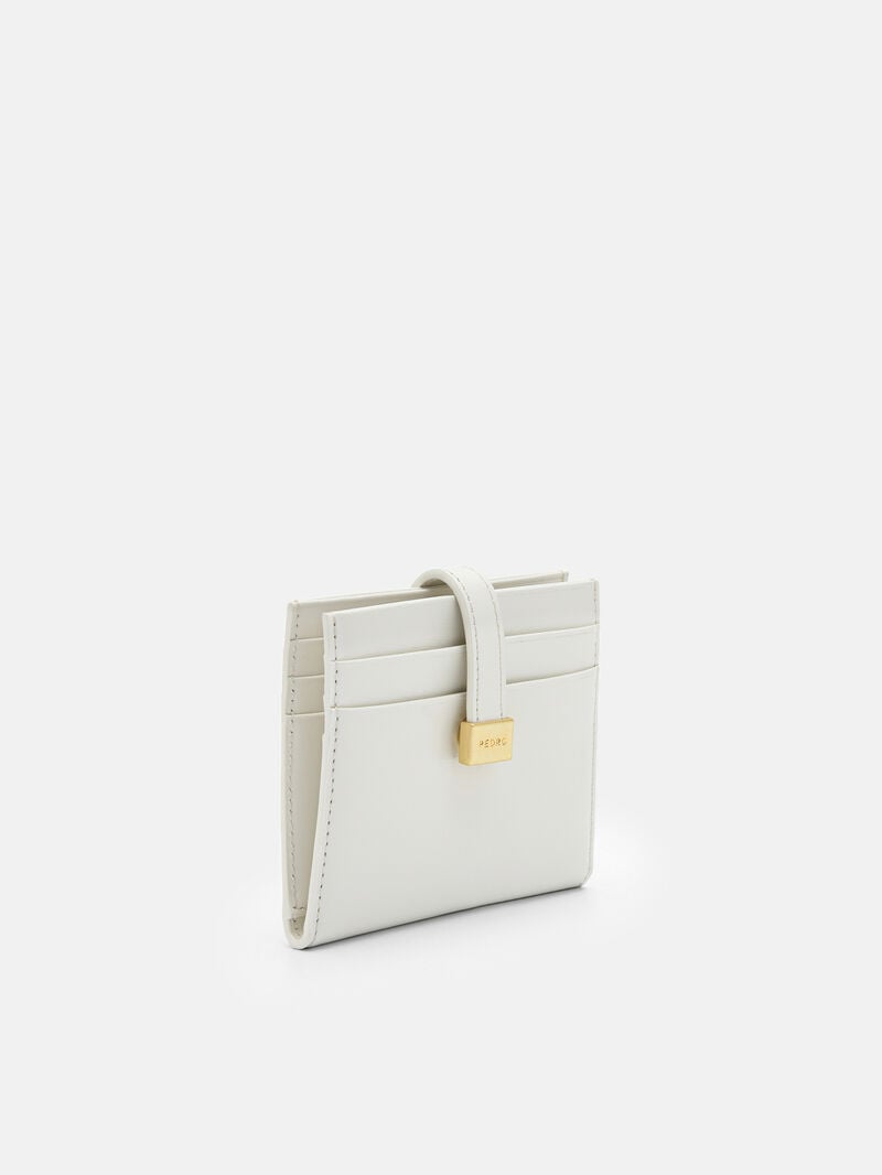 Pedro Studio Leather Bi-Fold Women Card Holders Chalk | Q9Q-2008