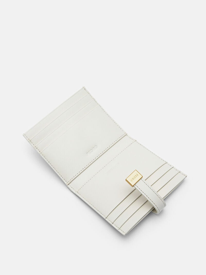 Pedro Studio Leather Bi-Fold Women Card Holders Chalk | Q9Q-2008