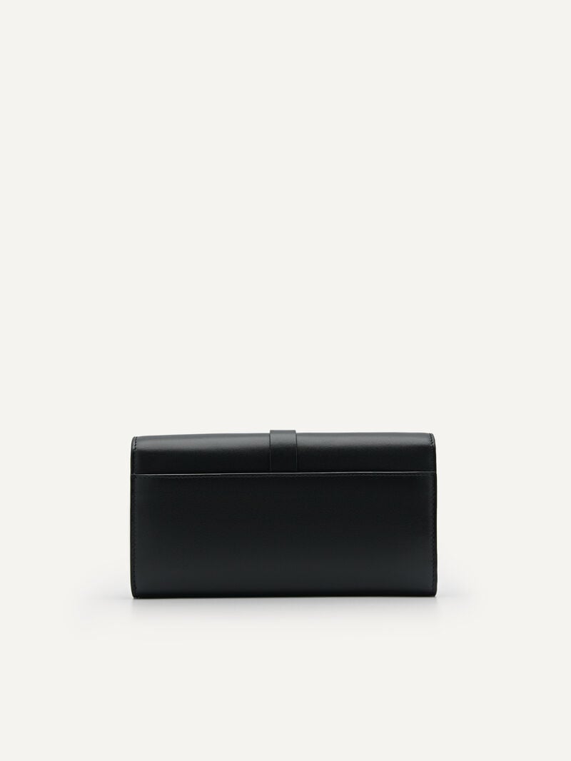 Pedro Studio Leather Bi-Fold Women Wallets Black | Q9Q-2007
