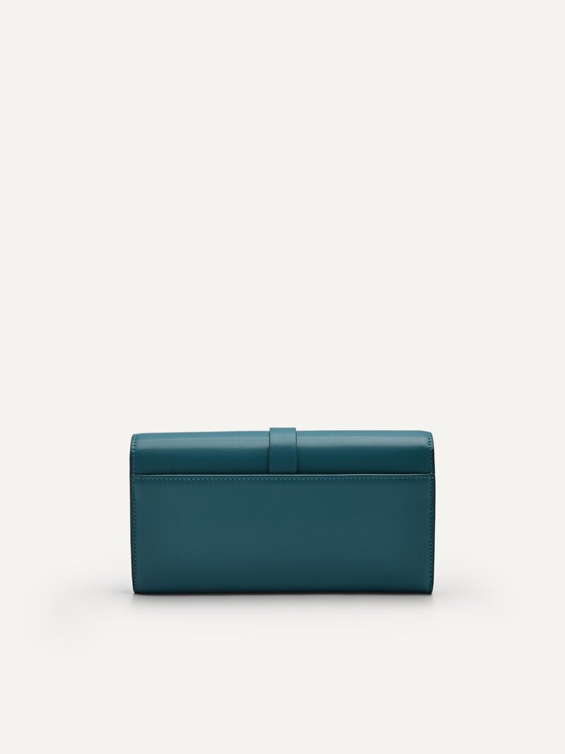 Pedro Studio Leather Bi-Fold Women Wallets Teal | Q9Q-2005