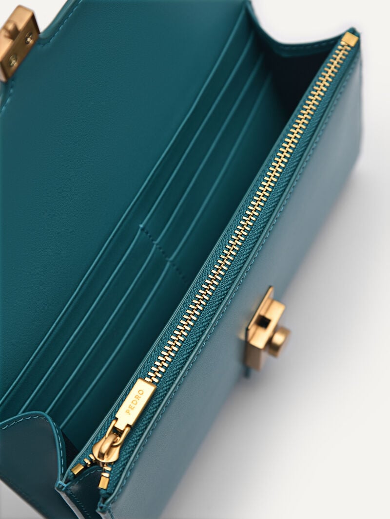 Pedro Studio Leather Bi-Fold Women Wallets Teal | Q9Q-2005