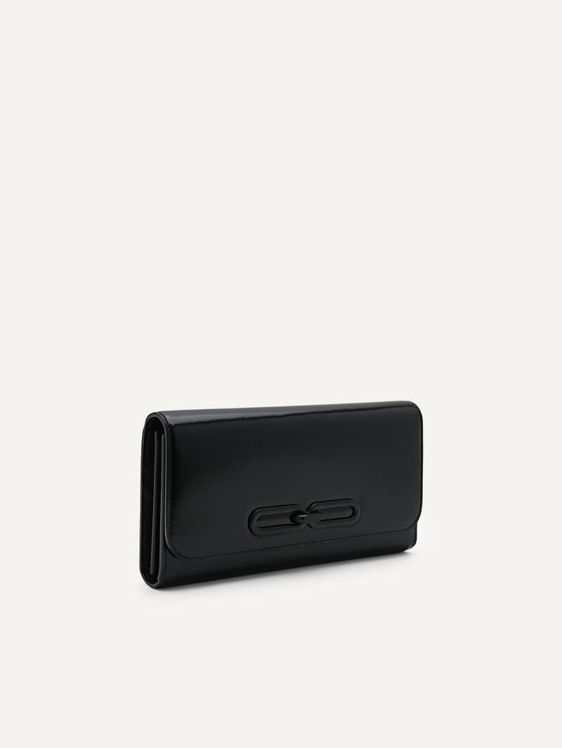 Pedro Studio Leather Bi-Fold Women Wallets Black | Q9Q-2004