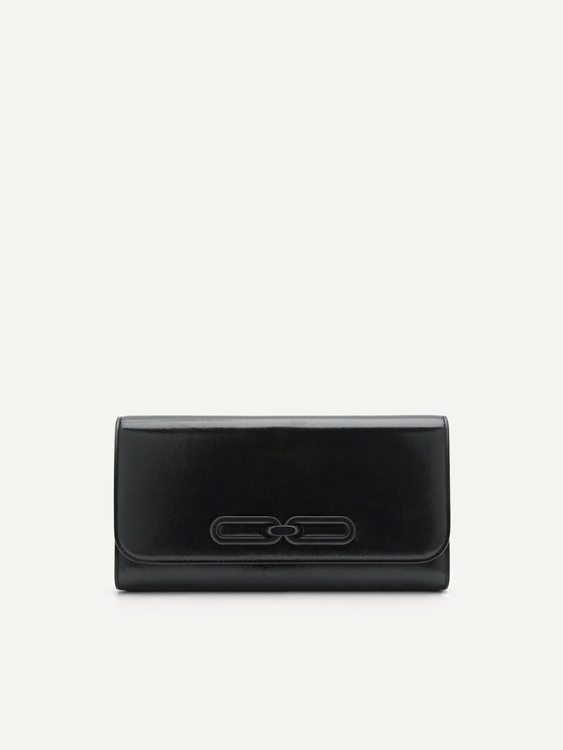Pedro Studio Leather Bi-Fold Women Wallets Black | Q9Q-2004