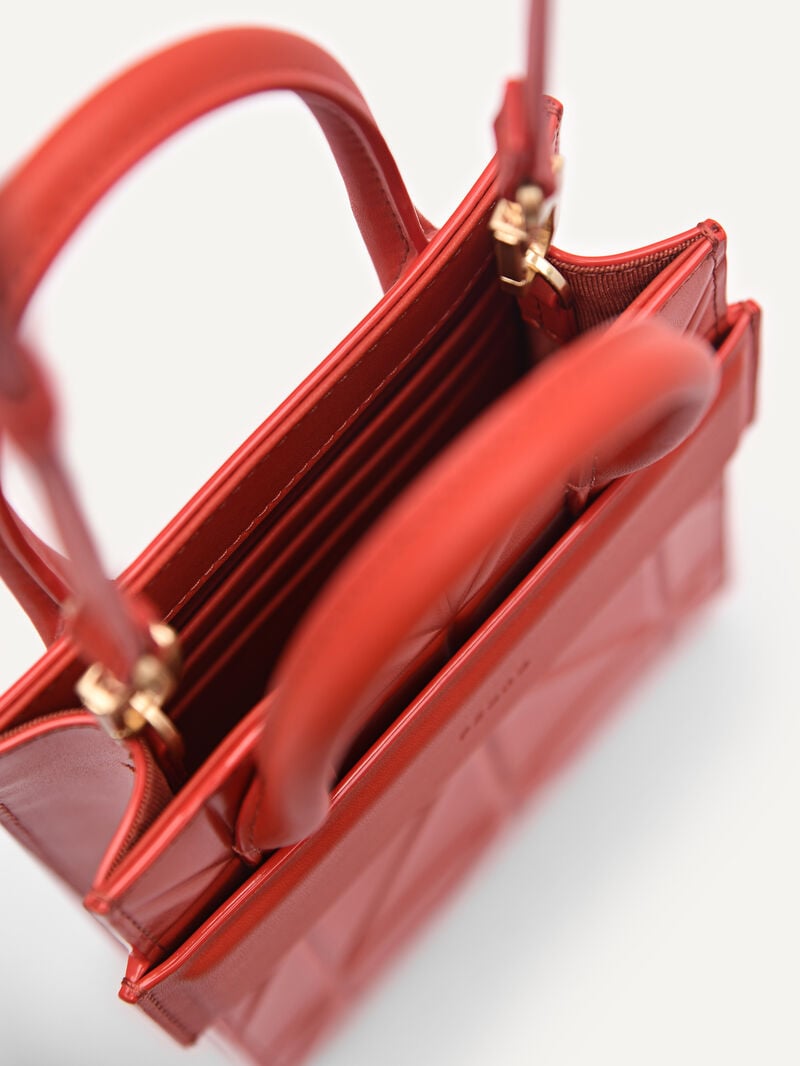 Pedro Studio Leather Phone Pouch in Pixel Women Tech Accessories Red | Q9Q-1996