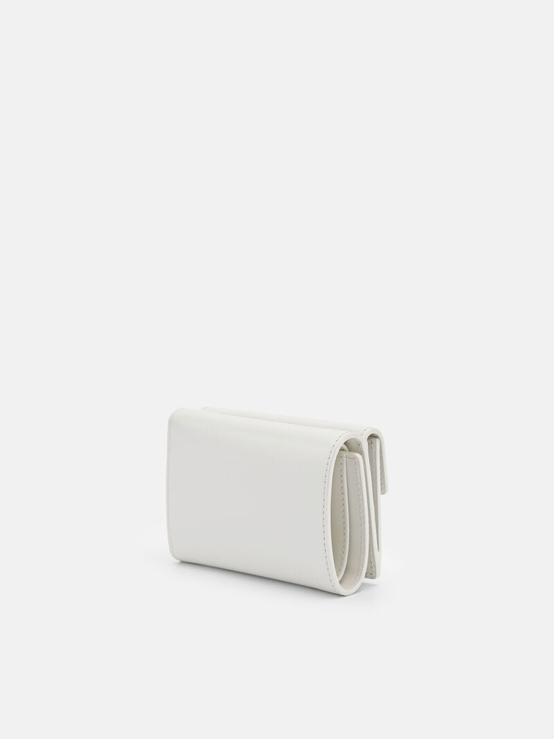 Pedro Studio Leather Tri-Fold Women Wallets Chalk | Q9Q-1977