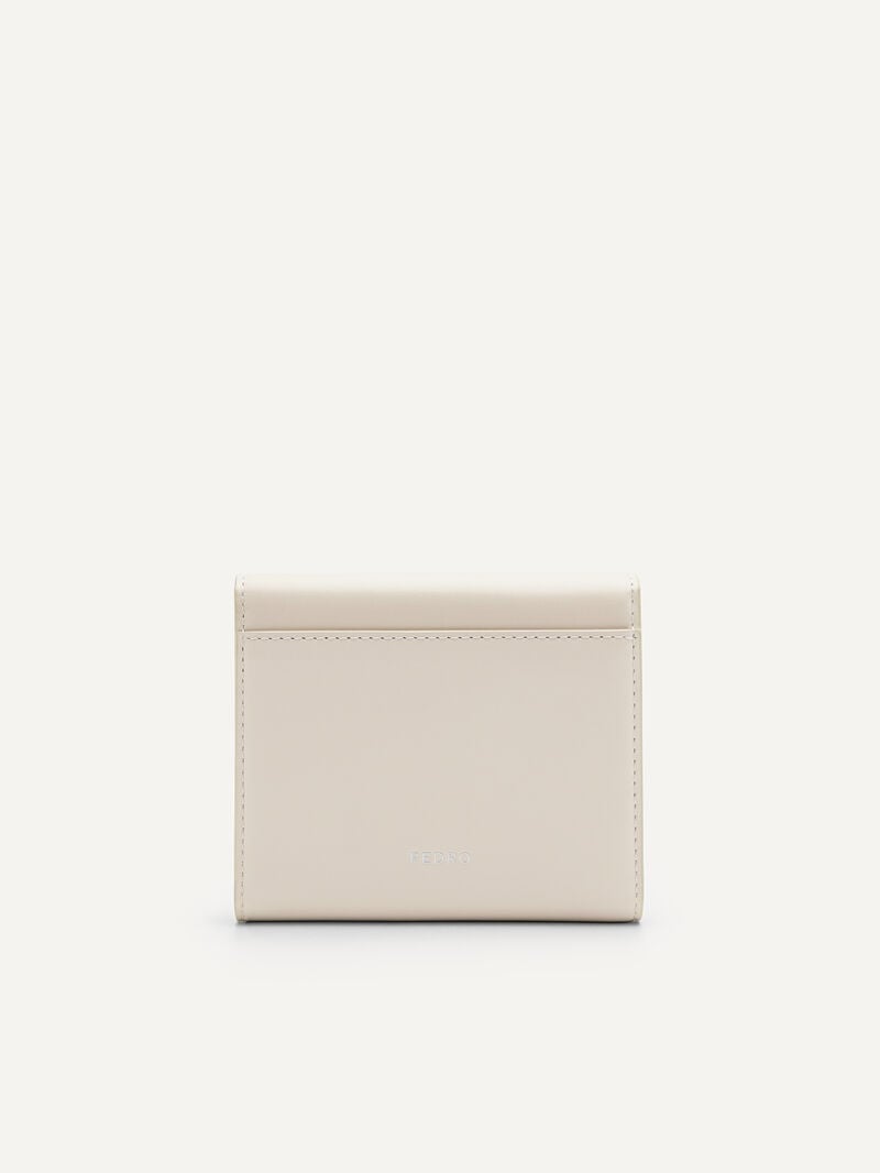 Pedro Studio Leather Tri-Fold Women Wallets Cream | Q9Q-1976