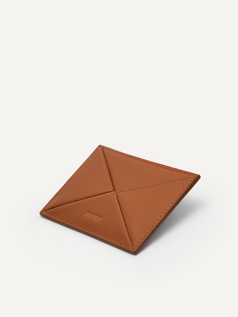 Pedro Studio Leather Women Card Holders Camel | Q9Q-2015