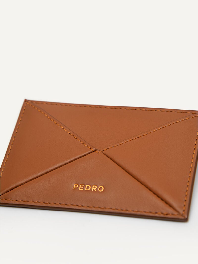 Pedro Studio Leather Women Card Holders Camel | Q9Q-2015