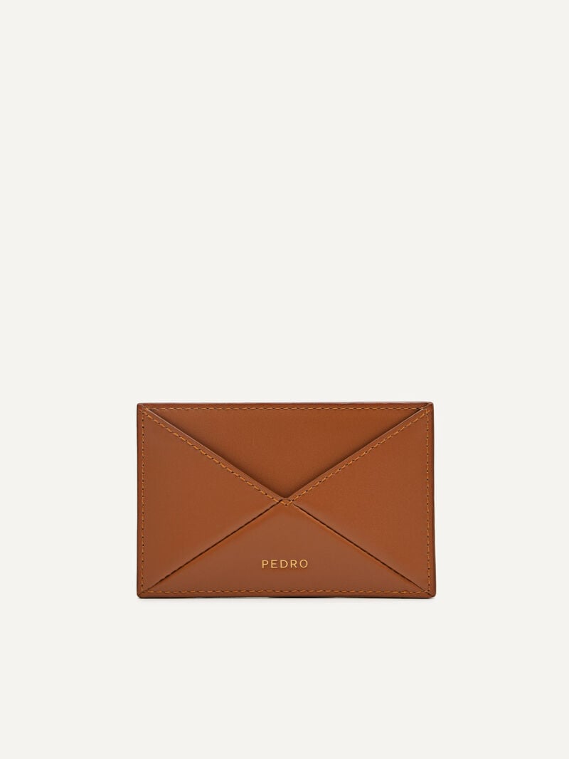 Pedro Studio Leather Women Card Holders Camel | Q9Q-2015