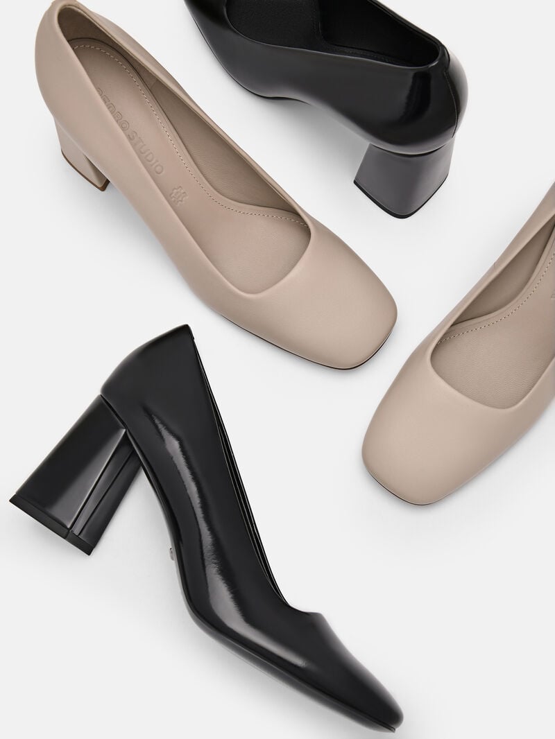 Pedro Studio Marie Leather Women Pumps Black | Q9Q-2057