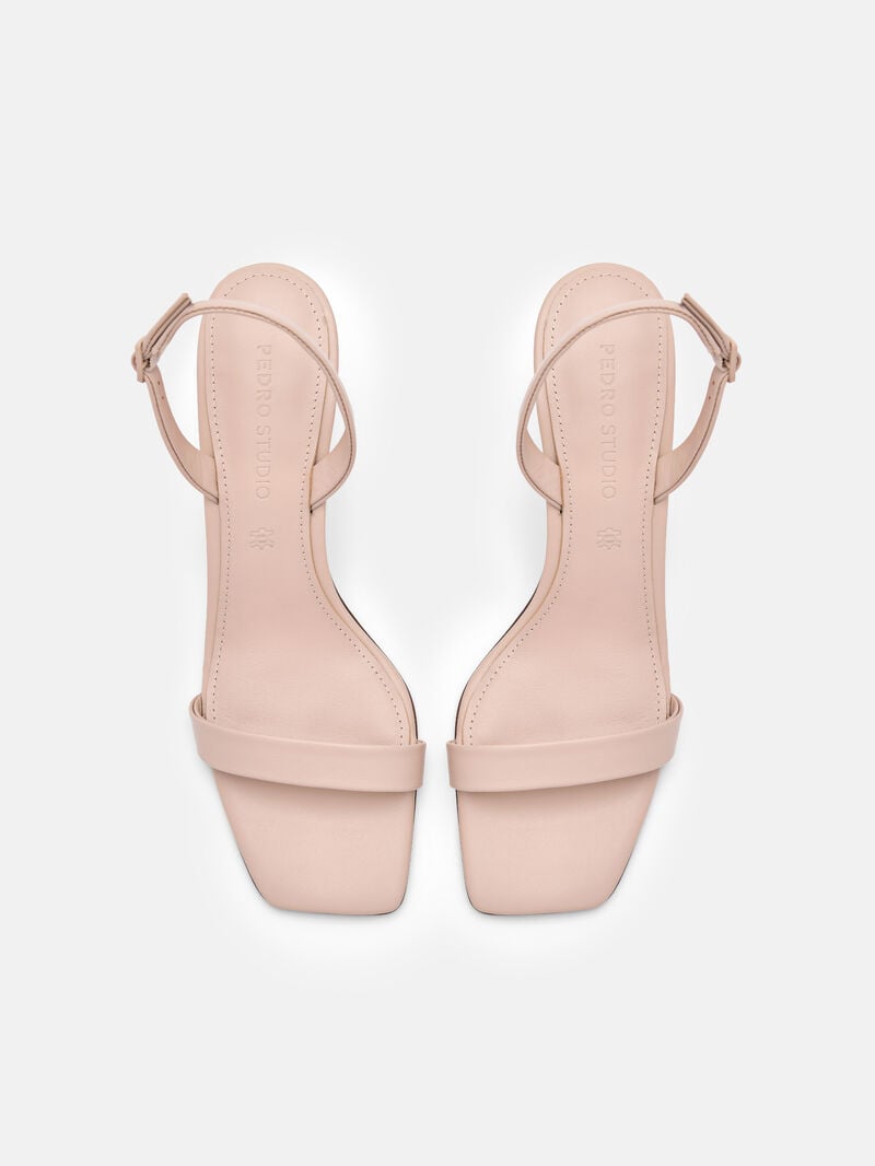 Pedro Studio Mel Leather Women Heel Sandals Nude | Q9Q-2055