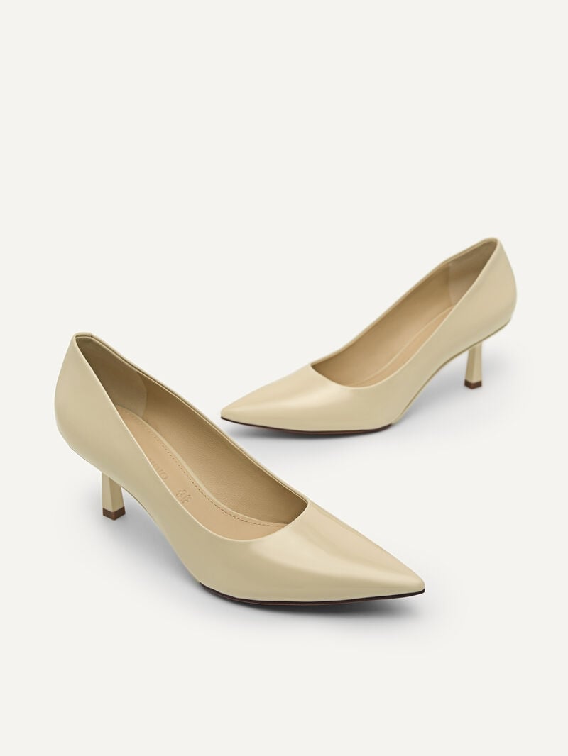 Pedro Studio Patent Leather Pointed Women Pumps Nude | Q9Q-2053