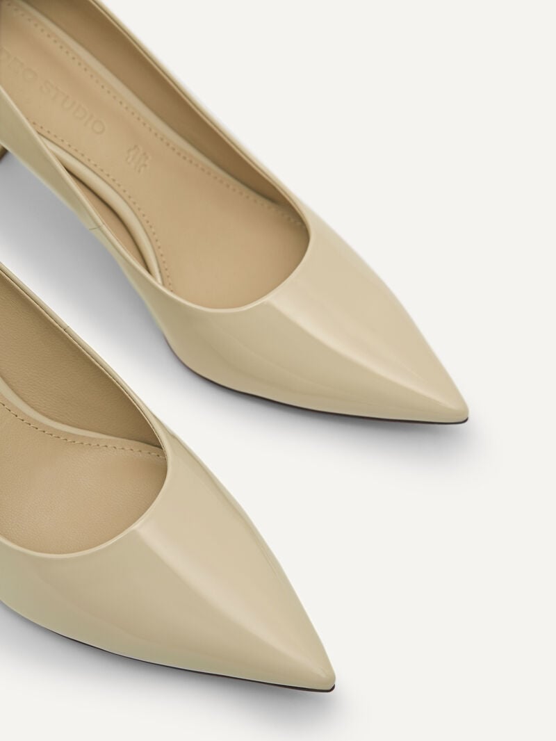 Pedro Studio Patent Leather Pointed Women Pumps Nude | Q9Q-2053