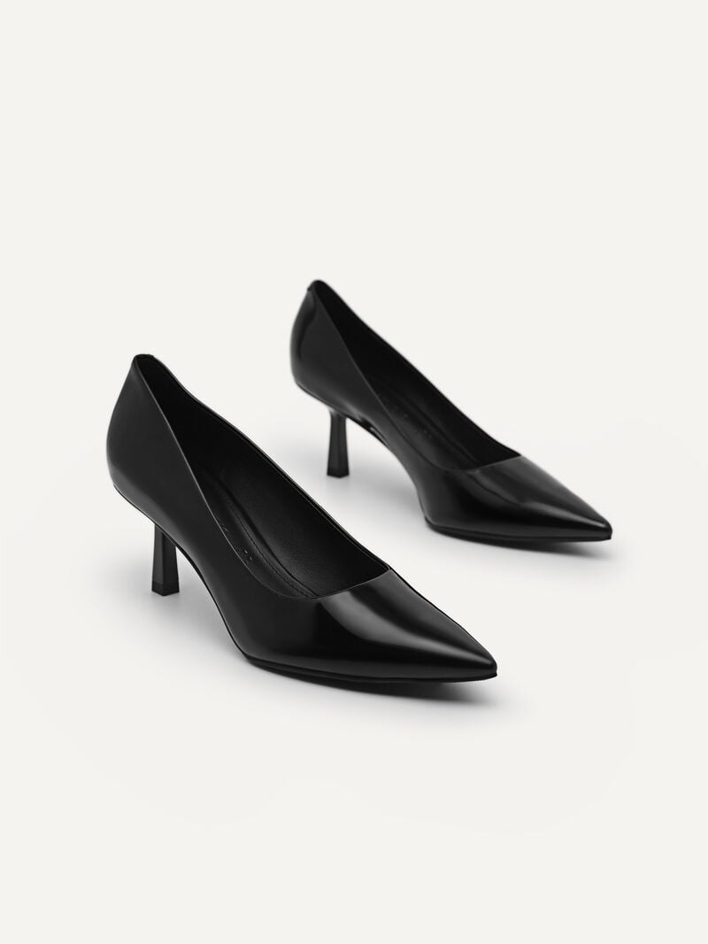 Pedro Studio Patent Leather Pointed Women Pumps Black | Q9Q-2052