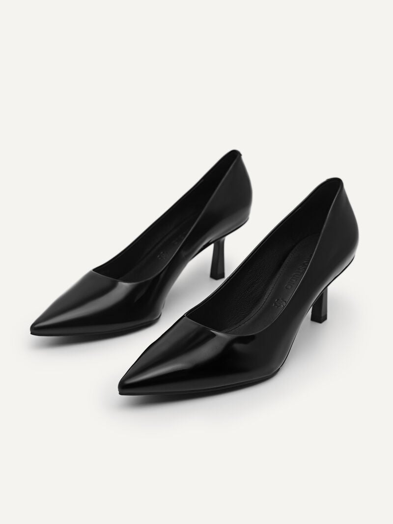 Pedro Studio Patent Leather Pointed Women Pumps Black | Q9Q-2052