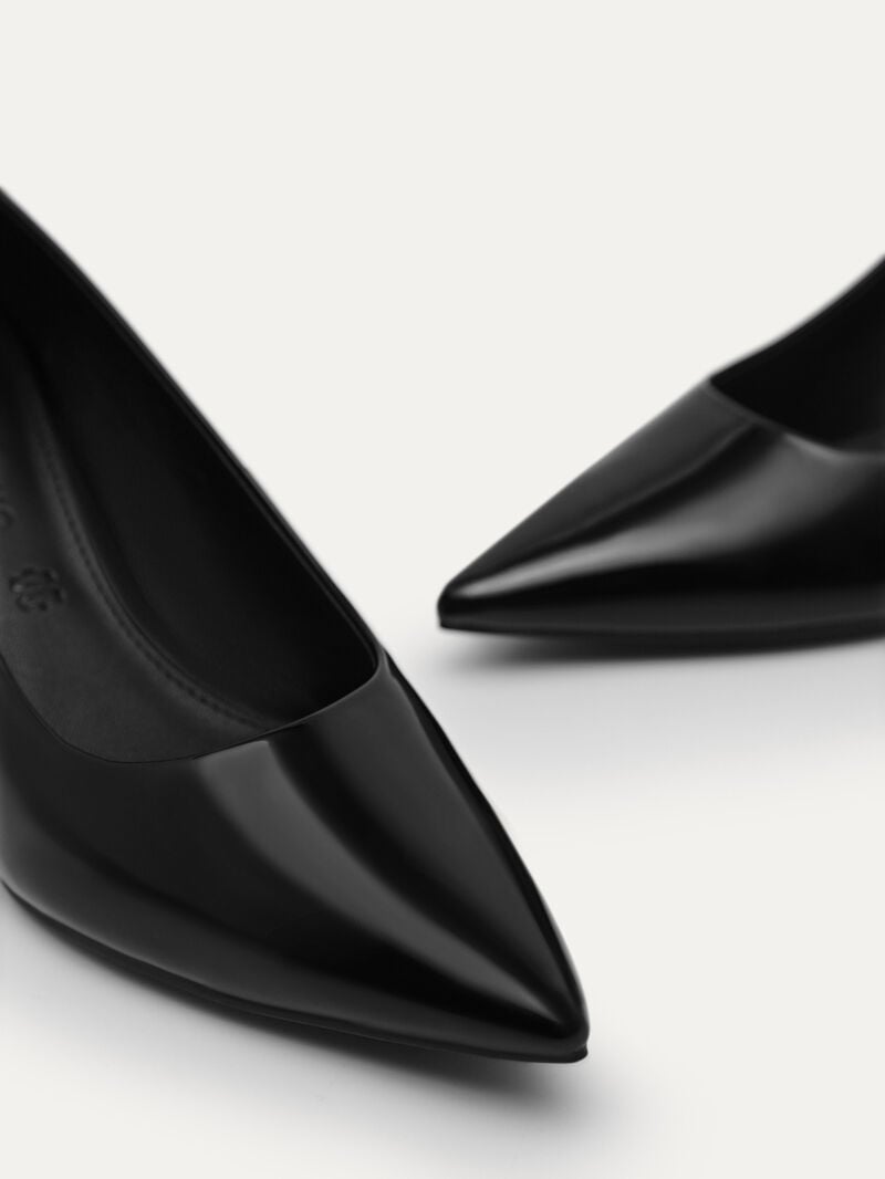 Pedro Studio Patent Leather Pointed Women Pumps Black | Q9Q-2052