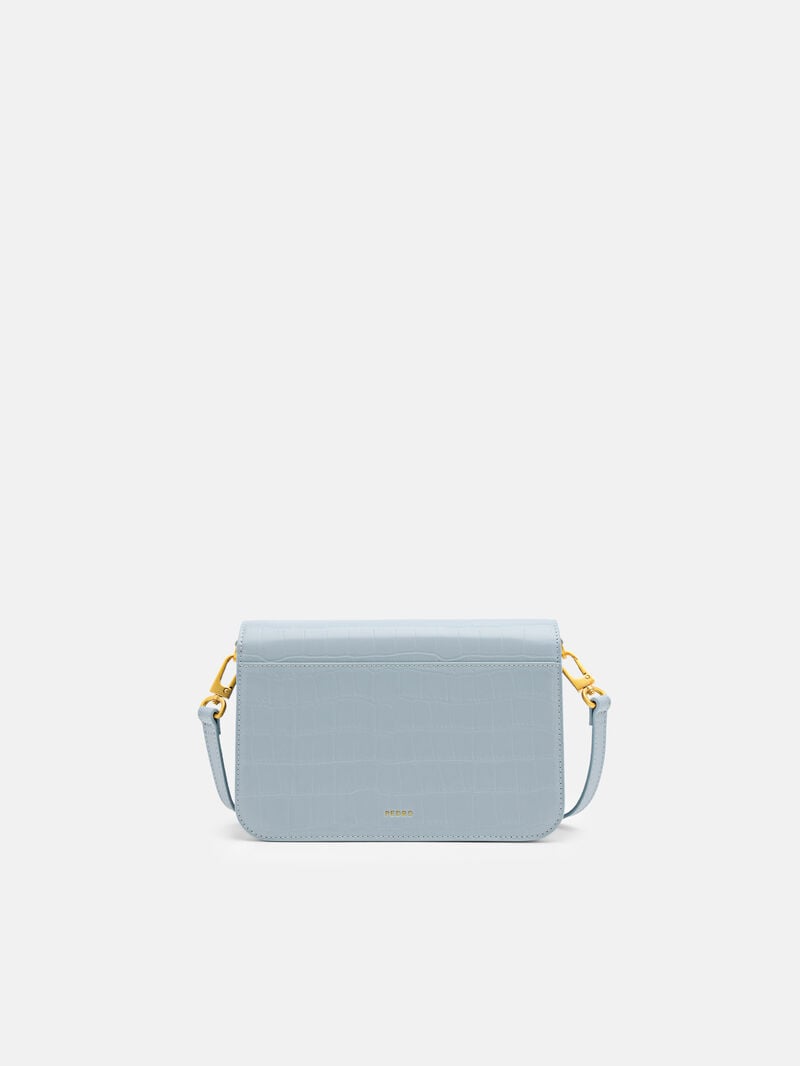 Pedro Studio Pixel Leather Bags Women Shoulder Bags Slate Blue | Q9Q-2028