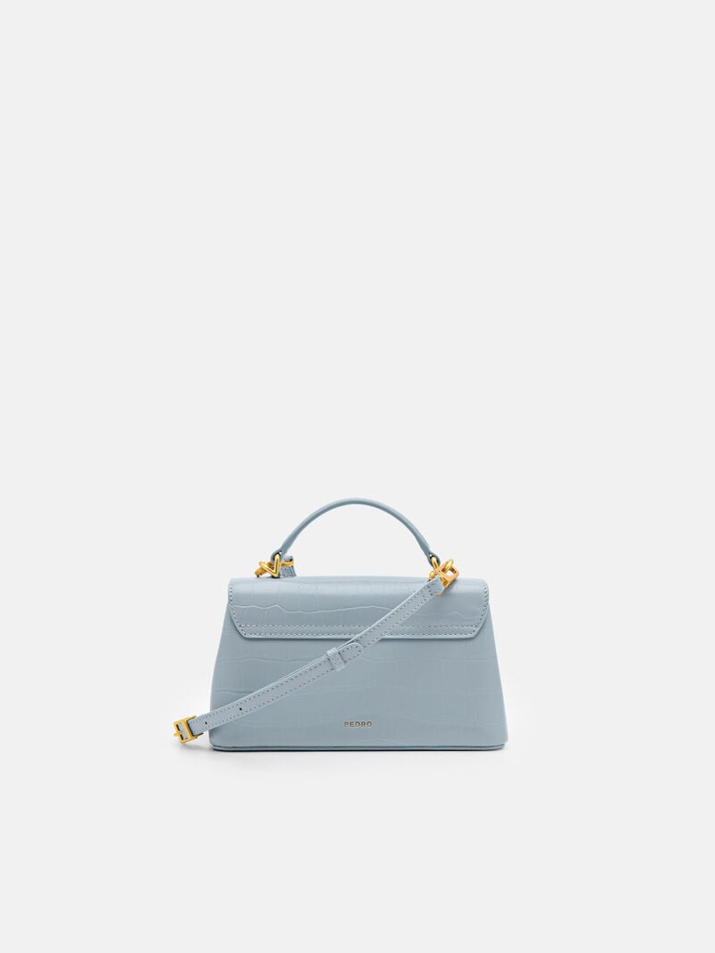 Pedro Studio Pixel Leather Mini Bags Women Shoulder Bags Slate Blue | Q9Q-2026