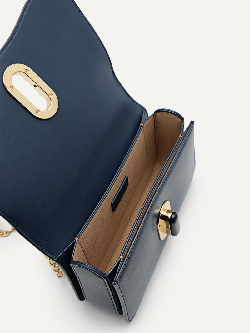 Pedro Studio Rift Leather Bags Women Shoulder Bags Navy | Q9Q-2024