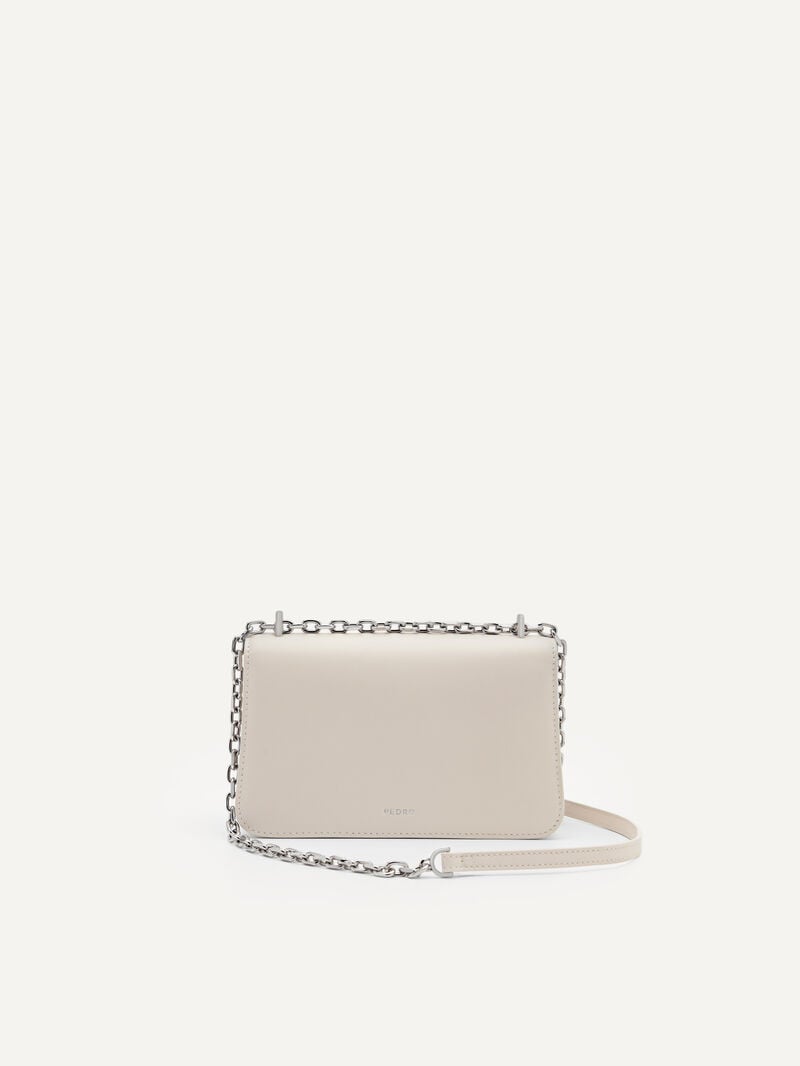 Pedro Studio Rift Leather Bags Women Shoulder Bags Cream | Q9Q-2023